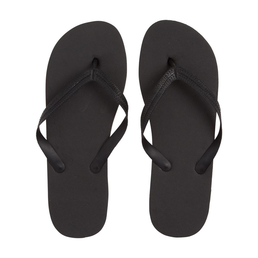 Black Flip Flops